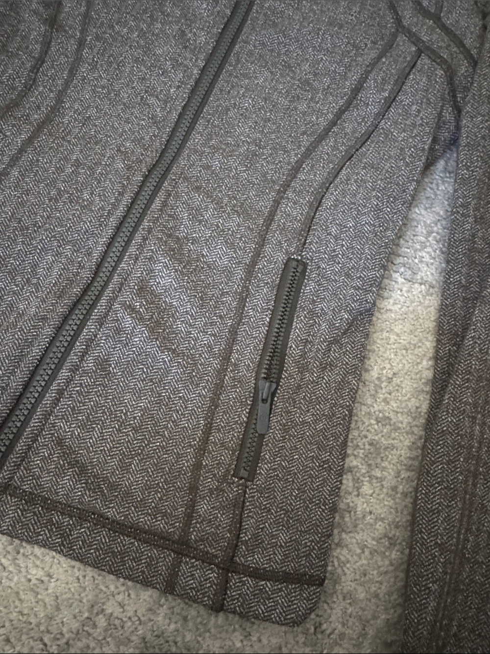 lululemon athletica Charcoal Gray Zip-Up Bomber Jacket - Picture 2 of 5